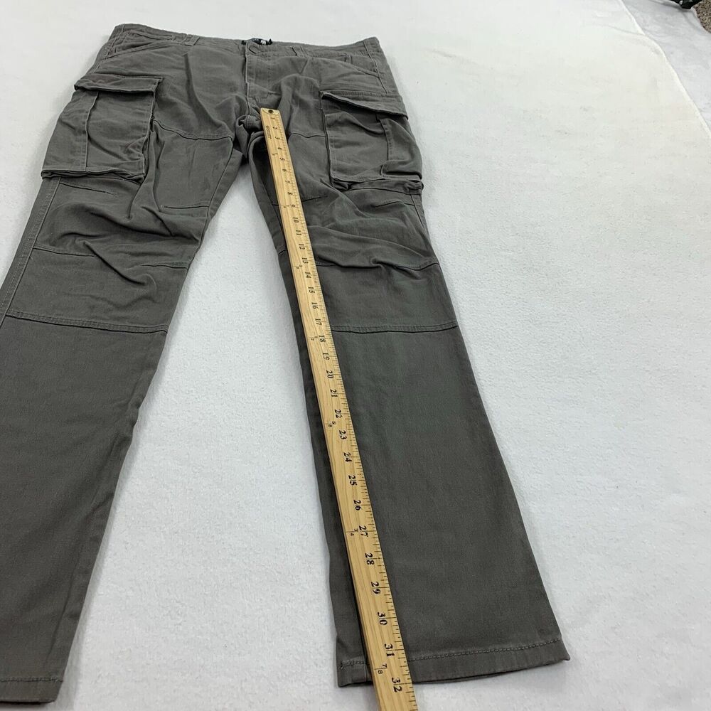 American Stitch Skinny Straight Leg Cargo Pants Large Mens Dark Gray Casual L - Picture 7 of 7